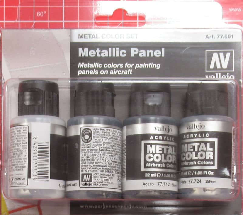 Vallejo Metallic Panel Metal Color Set