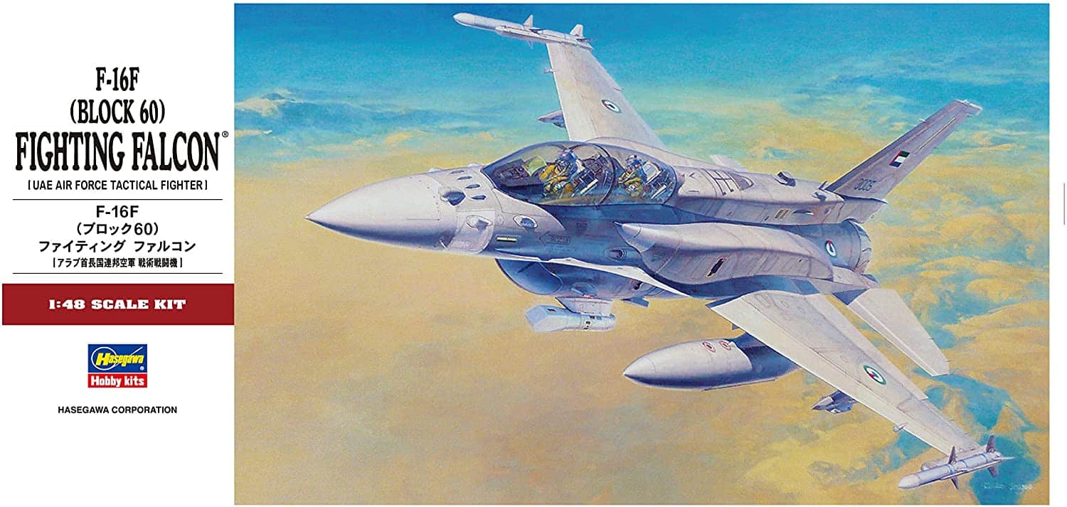 Hasegawa F-16F Block 60 UAE Air Force 1/48 Box Review