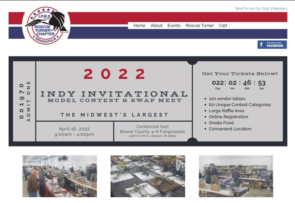 2022 IPMS Roscoe Turner Indianapolis Invitational Contest & Swap Meet