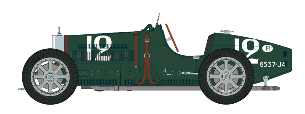 December 112th Italeri Bugatti Type 35B Green Art