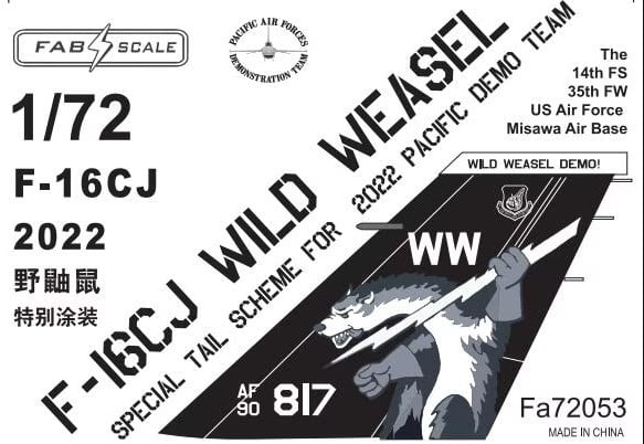 F-16CJ Wild Weasel 2022 Special tail scheme