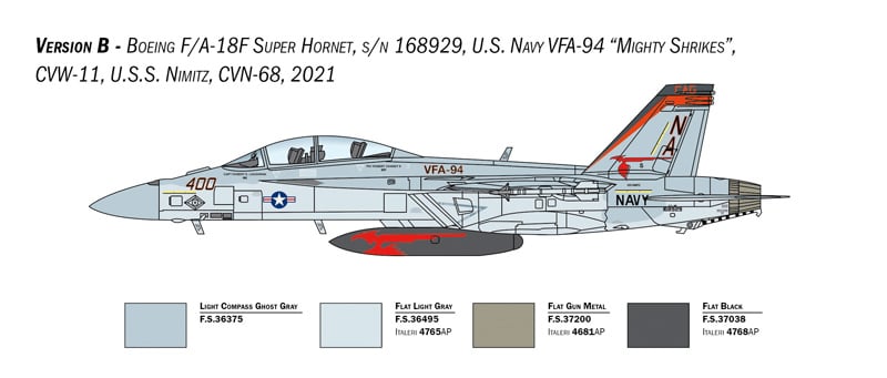Italeri 1:48 FA-18F Super Hornet U.S. Navy Special Colors Pattern-2