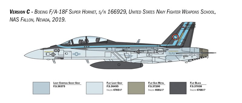 Italeri 1:48 FA-18F Super Hornet U.S. Navy Special Colors Pattern-3