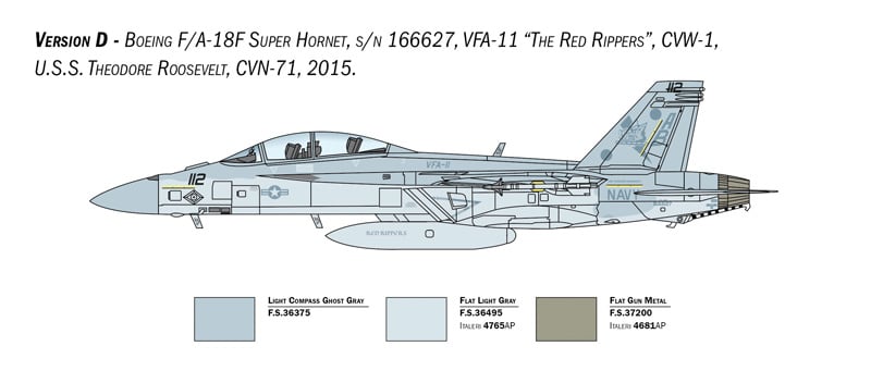 Italeri 1:48 FA-18F Super Hornet U.S. Navy Special Colors Pattern-4