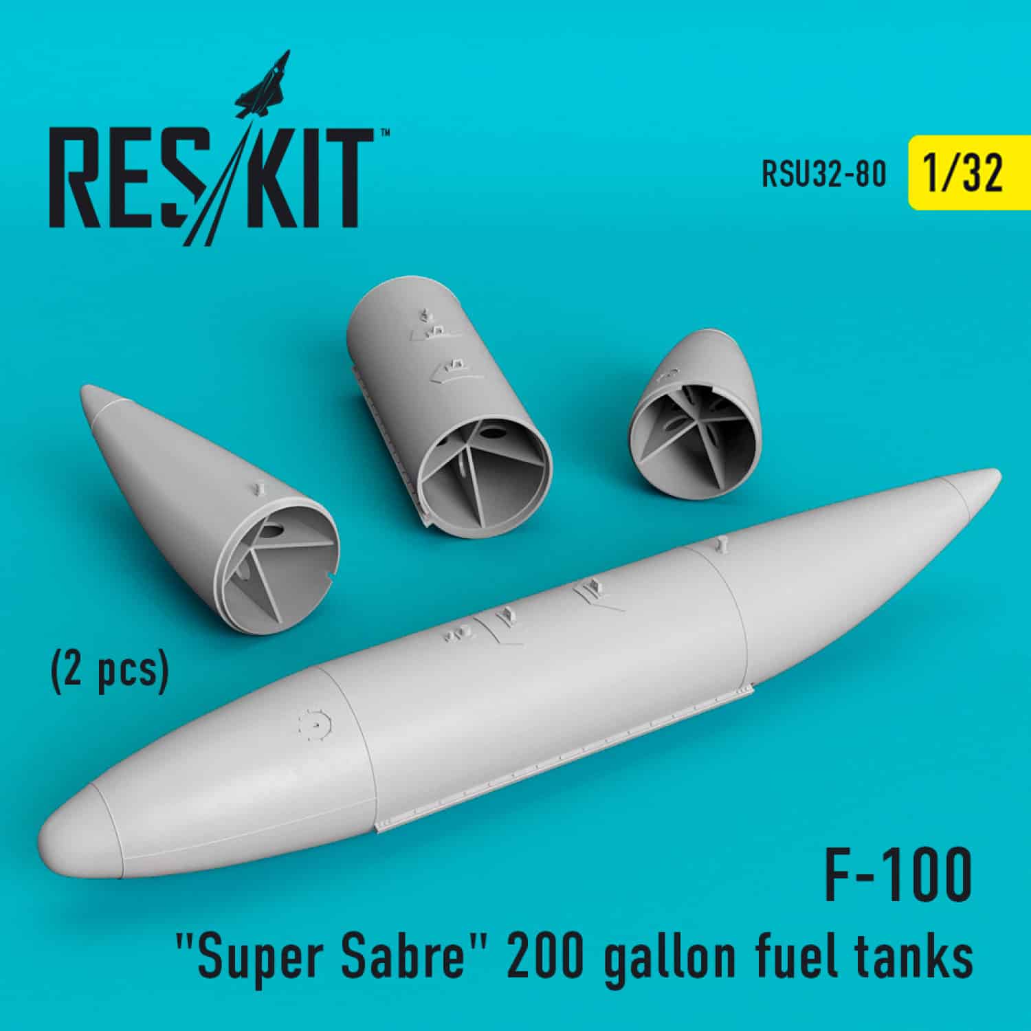 Reskit 132 F-100 Super Sabre 200 gallon fuel tanks