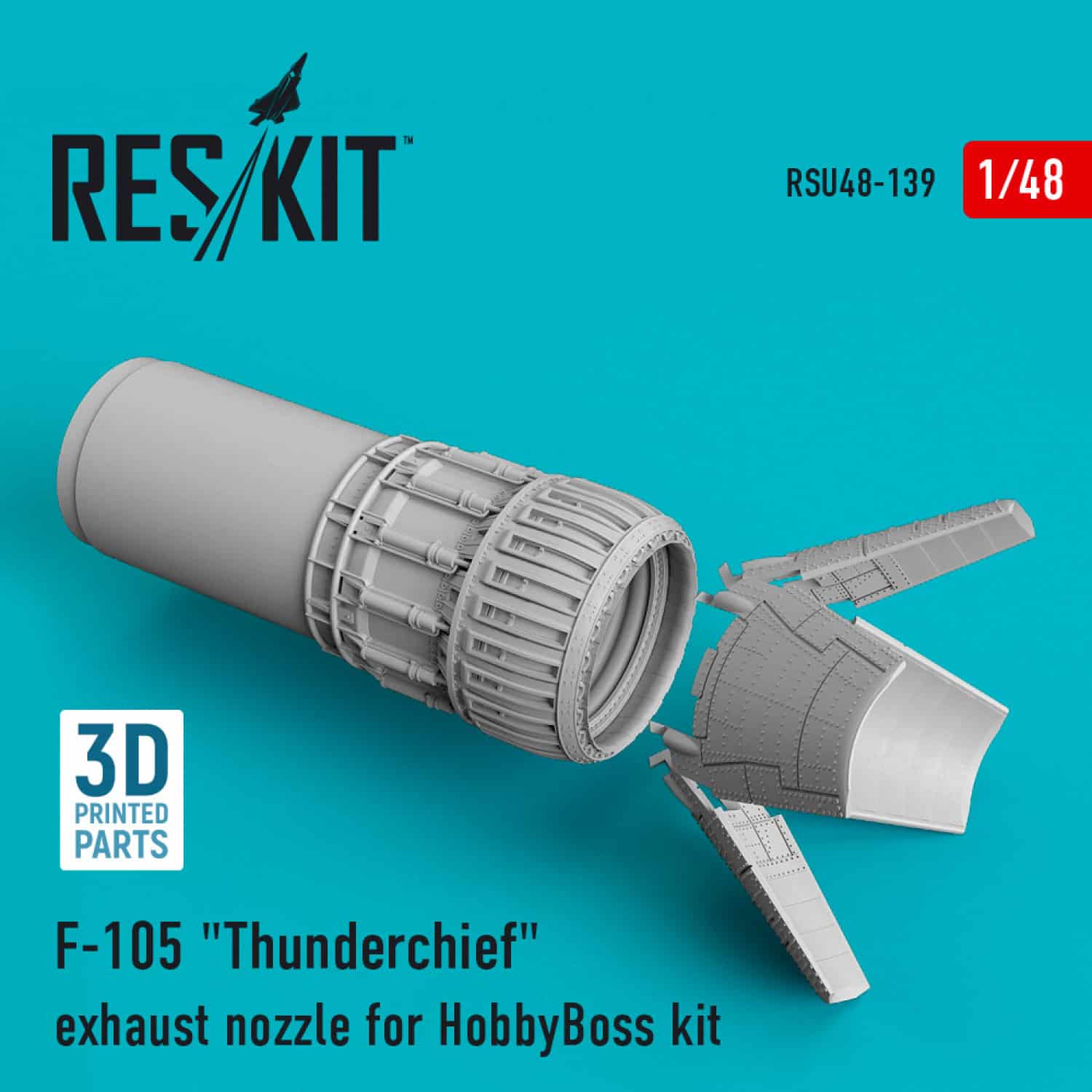 Reskit 148 F-105 Thunderchief exhaust nozzle for HobbyBoss kit