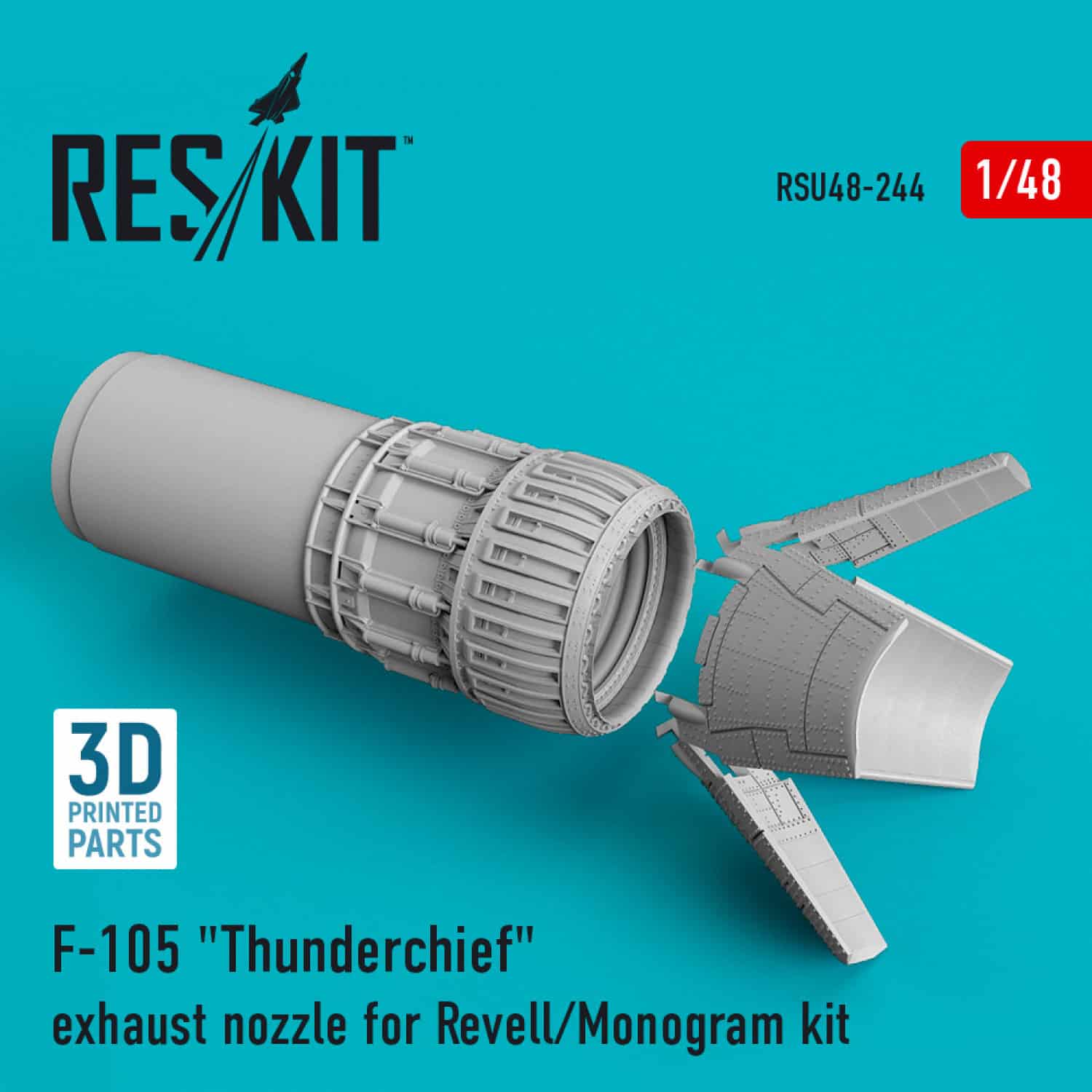 Reskit 148 F-105 Thunderchief exhaust nozzle for Revell-Monogram kit