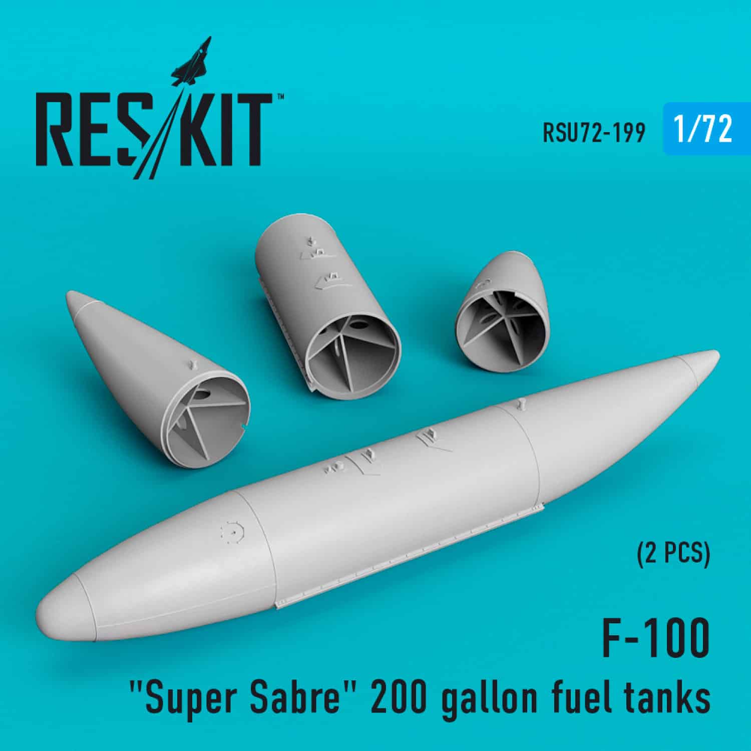 Reskit 172 F-100 Super Sabre 200 gallon fuel tanks