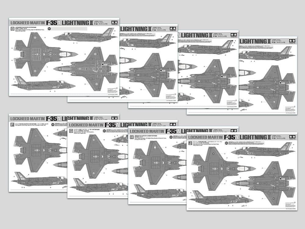 Tamiya 61124 48th scale Lockheed Martin F-35A Lightning II Painting and Color Markings-2