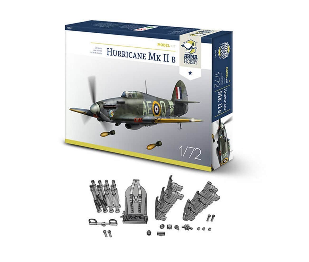 Arma Hobby Hurricanes MK II B Box and 3D Parts