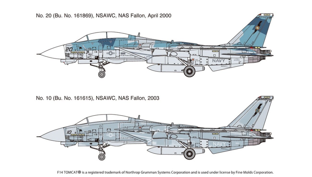 FineMold F-14 Tomcat Trio Re-Release FP36 - F-14A Tomcat "Top Gun" Painting and Marking 3