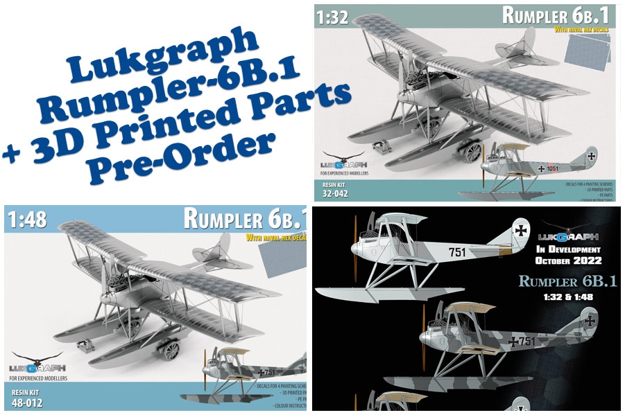 Lukgraph Rumpler-6B.1 + 3D Printed Parts Pre-Order