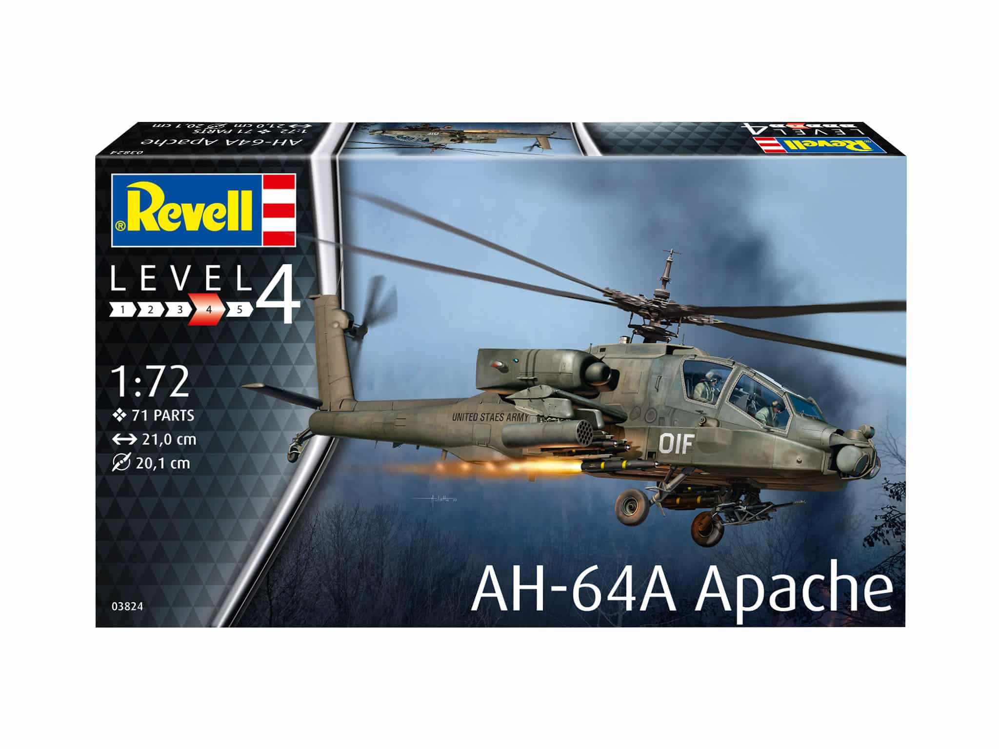 Revell 172 AH-64A Apache 03824 Box