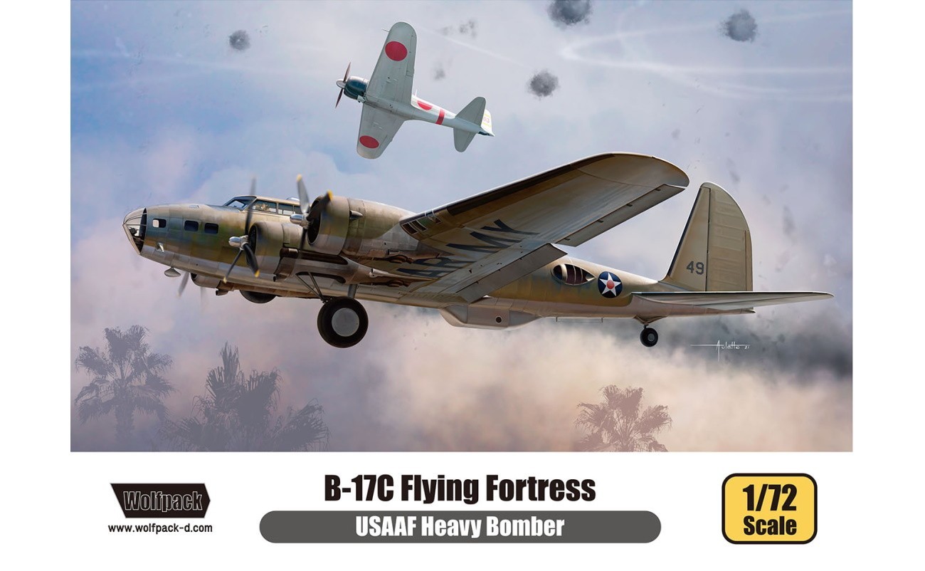 Wolfpack 1:72 B-17C Flying Fortress Box