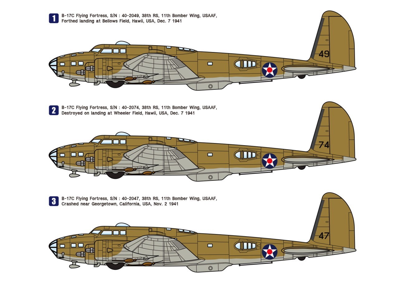 Wolfpack 1:72 B-17C Flying Fortress Paint and Marking
