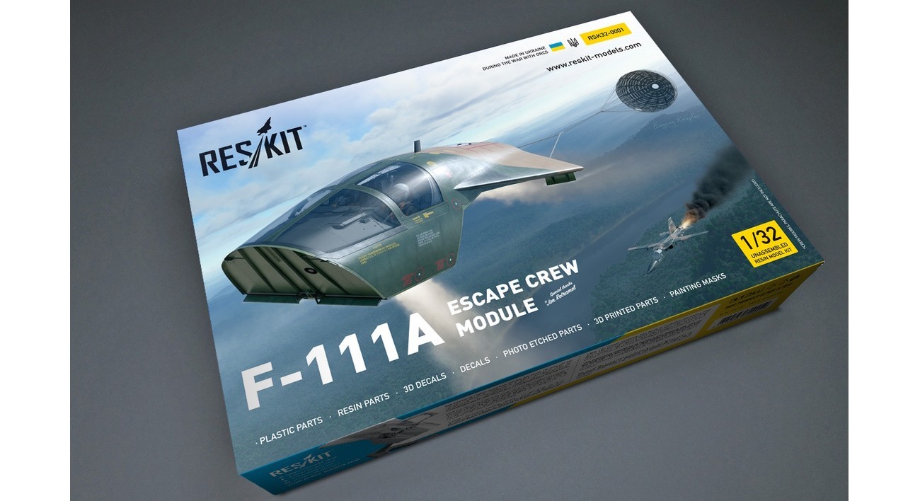 1:32 Reskit F-111 Cockpit Escape Module Box