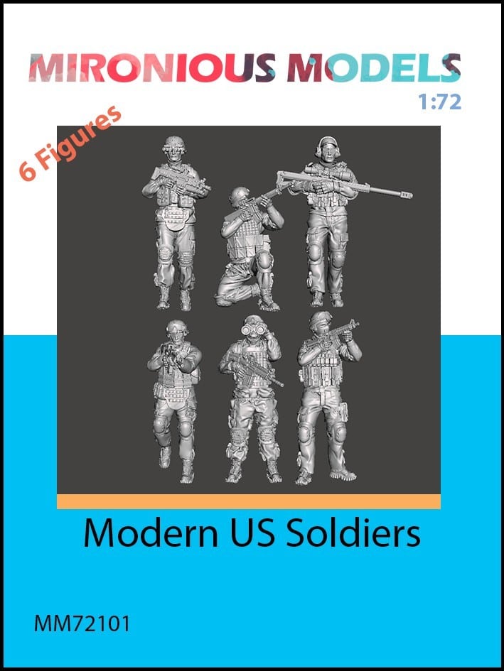 Mironious Models 1/72 scale figures, modern US soldiers