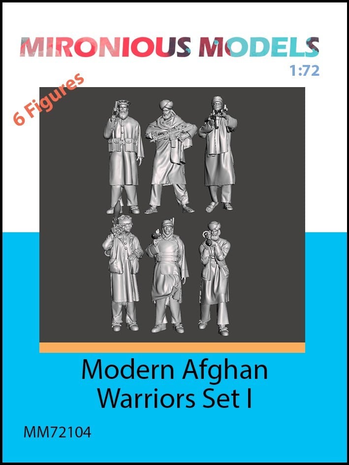Mironious Models 1/72 scale figures, modern Afgan warriors set 1