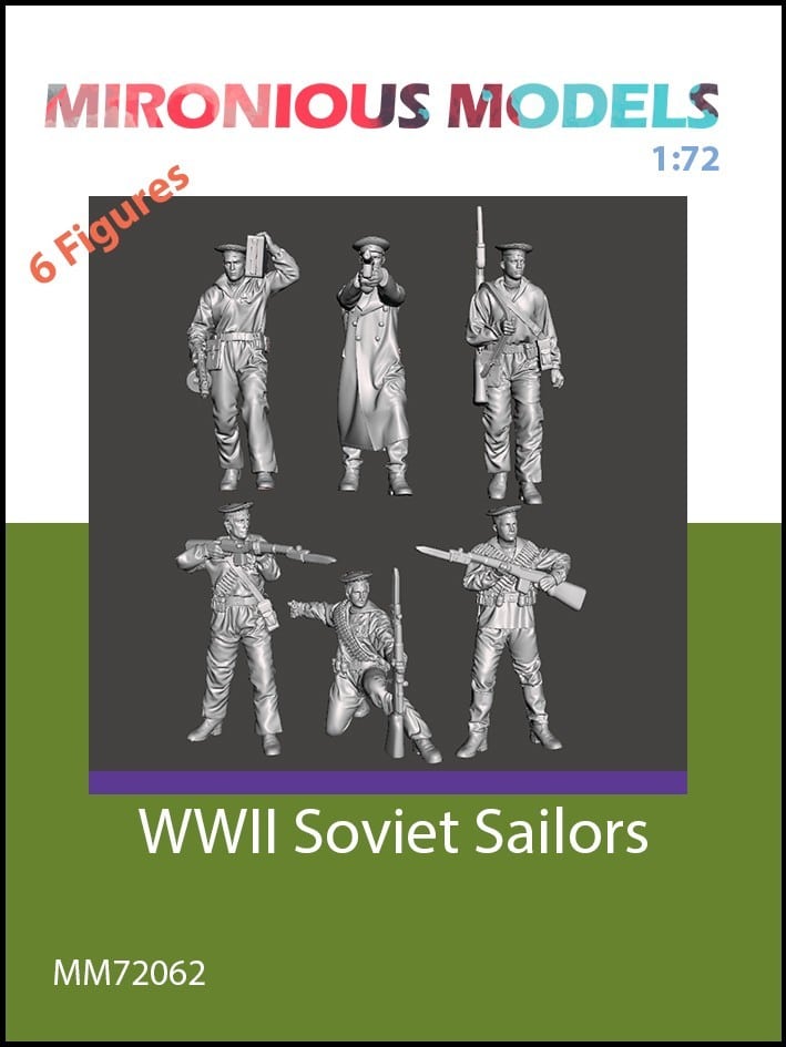 Mironious Models 1/72 scale figures, WW2 Soviet Sailors