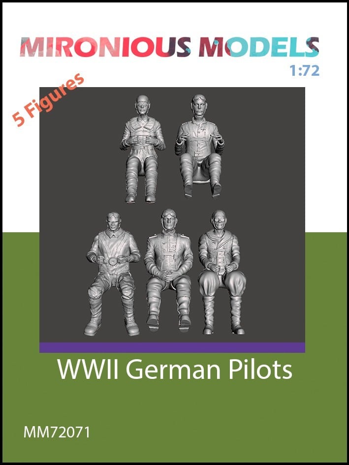 Mironious Models 1/72 scale figures, WW2 German Pilots