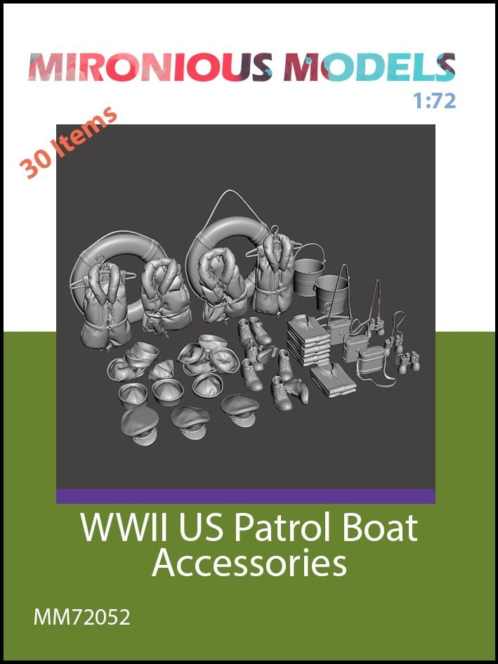 Mironious Models 1/72 scale figures, WW2 US Patrol Boat Accessories