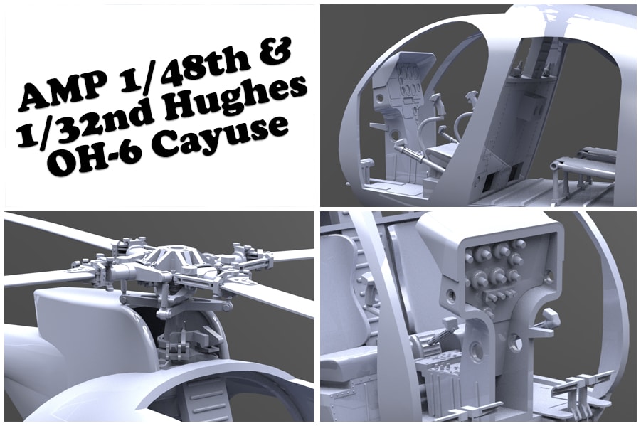 AMP 1/48th & 1/32nd Hughes OH-6 Cayuse