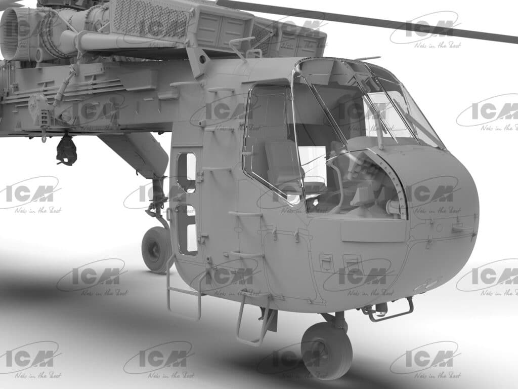 Test build of ICM's Sikorsky CH-54A Tarhe in 35th scale CAD-3