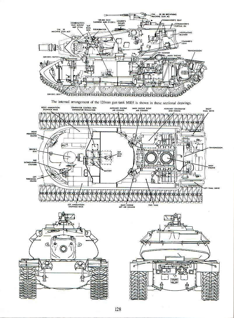M103A1 inside detail plan