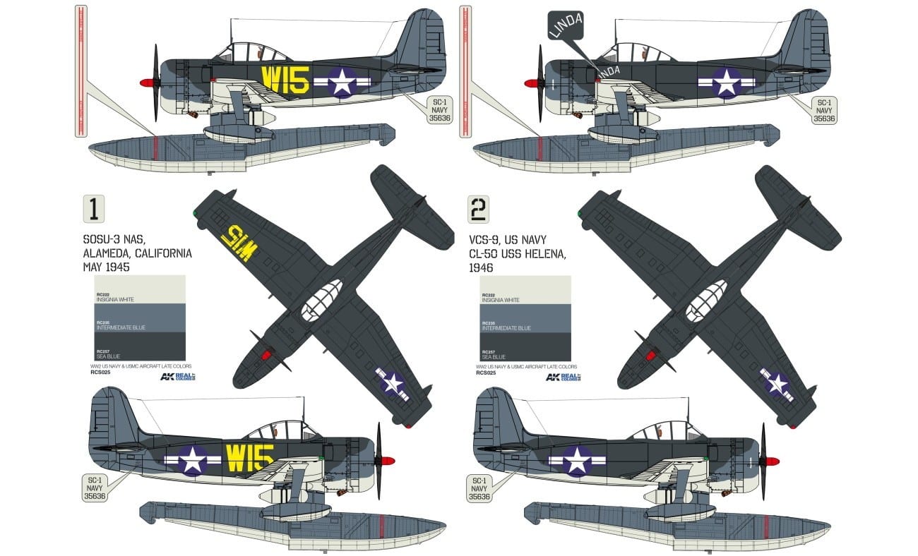 Curtiss SC-1 Seahawk 132 Halberds Models Paint and Markings