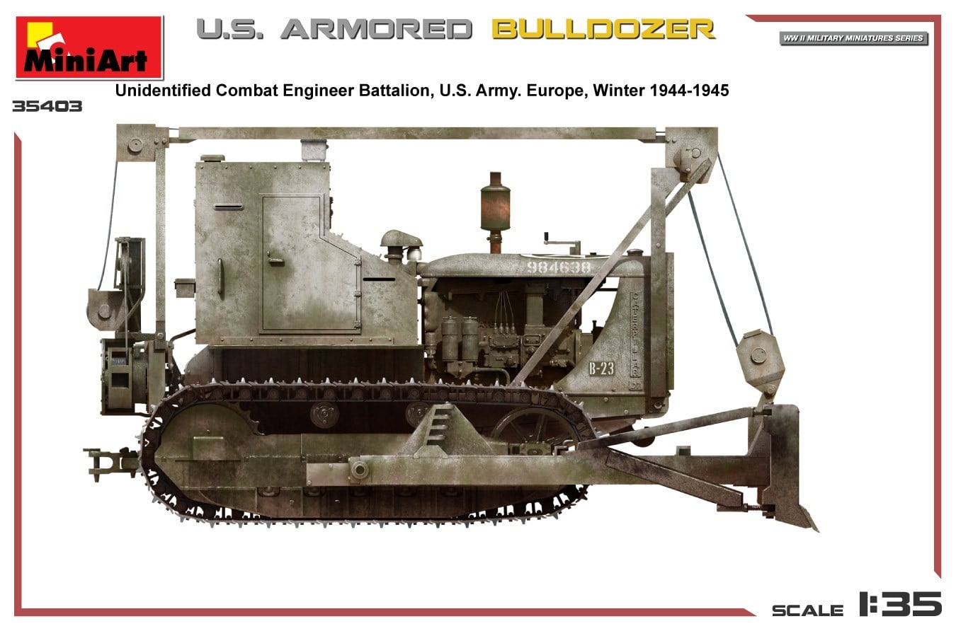 MiniArt Kit 135 U.S. Armored Bulldozer Paint and Marking-2