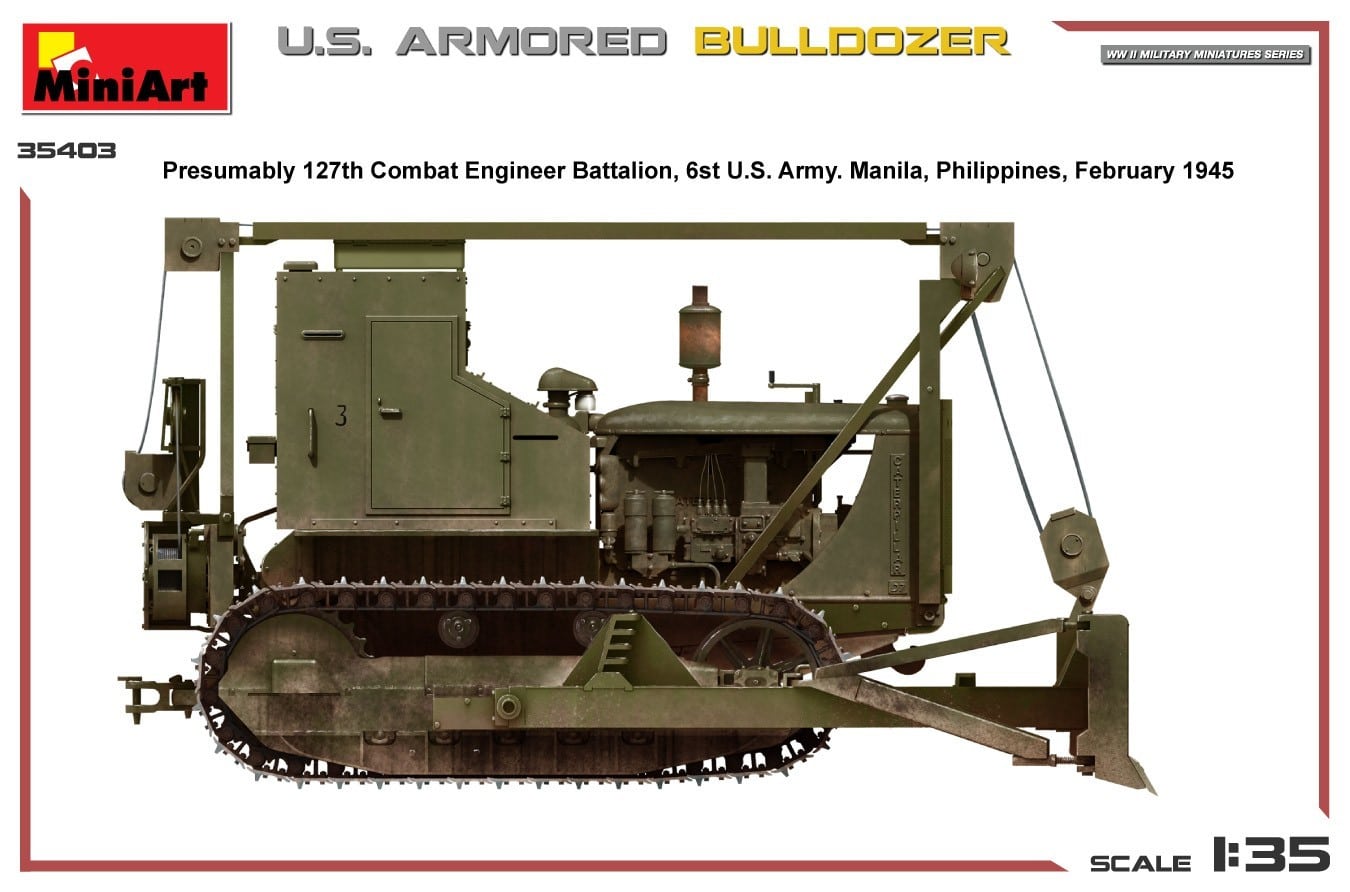 MiniArt Kit 135 U.S. Armored Bulldozer Paint and Marking-3
