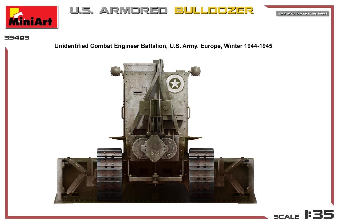 MiniArt Kit 135 U.S. Armored Bulldozer Paint and Marking-6