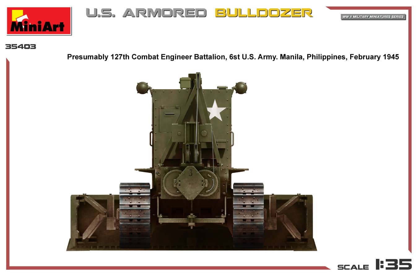 MiniArt Kit 135 U.S. Armored Bulldozer Paint and Marking-7