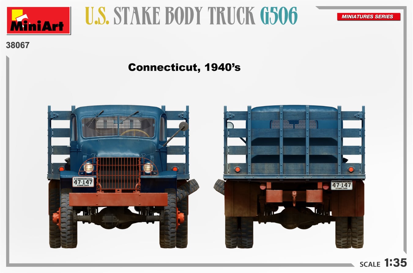 MiniArt U.S. Stake Body Truck Connecticut 1940-2