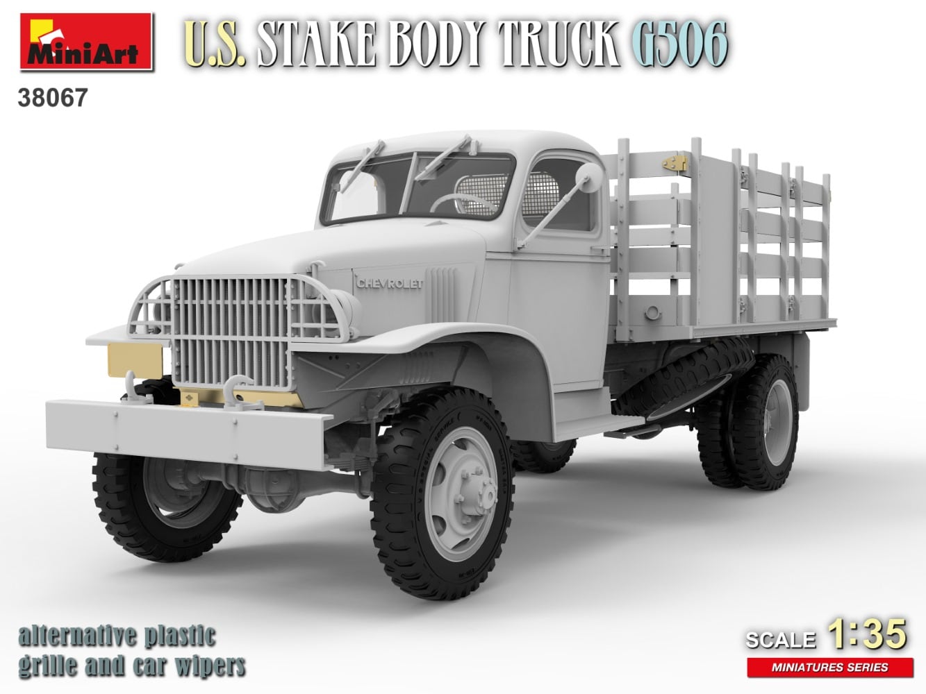 MiniArt U.S. Stake Body Truck Gray-2