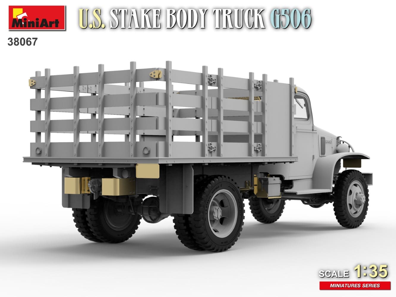 MiniArt U.S. Stake Body Truck Gray-3