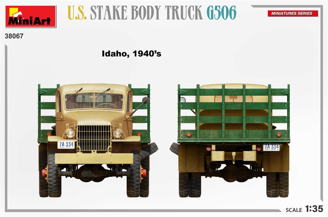 MiniArt U.S. Stake Body Truck Idaho 1940-2