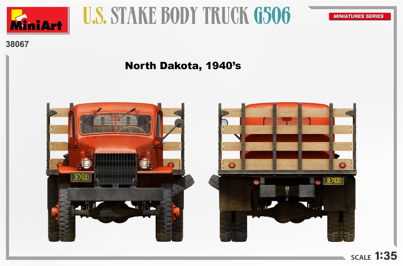 MiniArt U.S. Stake Body Truck North Dakota 1940-2