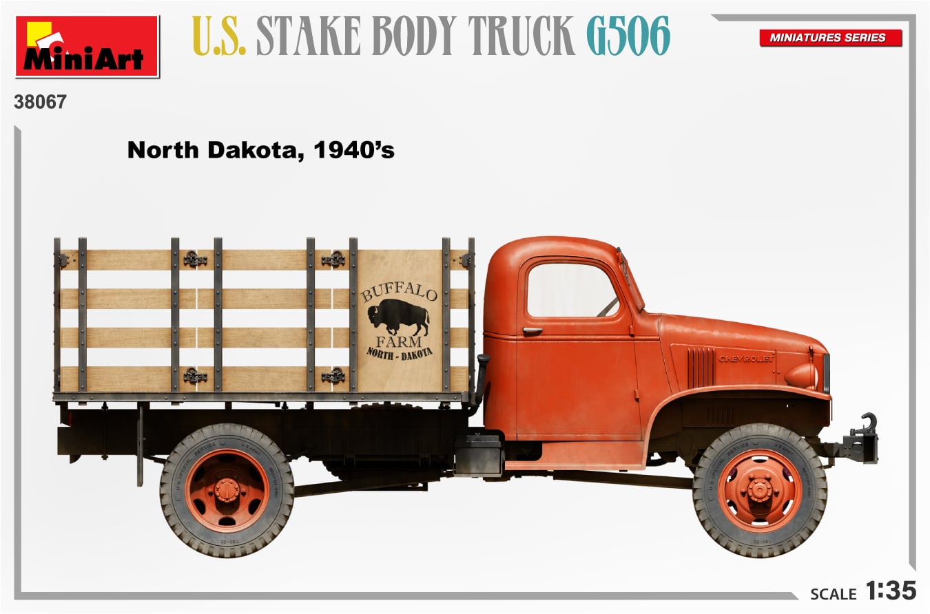 MiniArt U.S. Stake Body Truck North Dakota 1940
