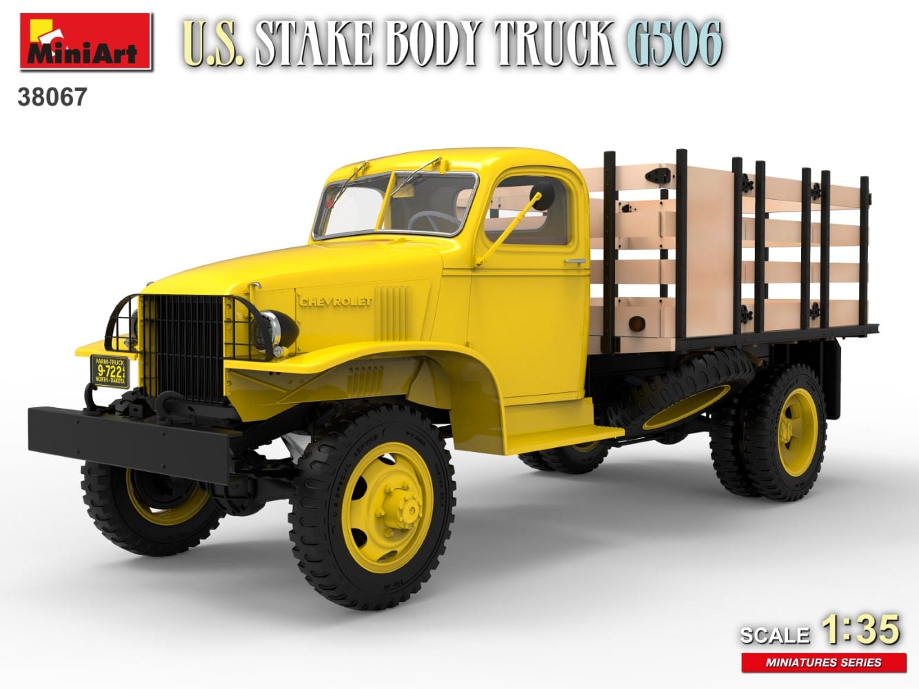 MiniArt U.S. Stake Body Truck Yellow