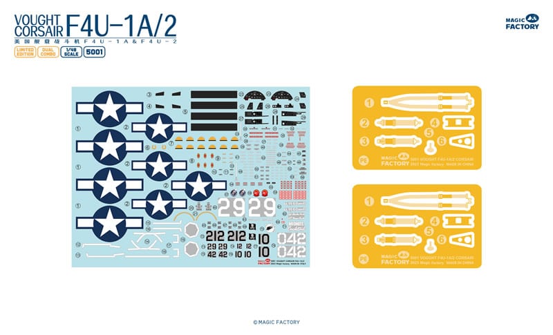 Magic Factory to Release Limited Edition F4U-1A2 Corsair Model Kit Decals & PE Set