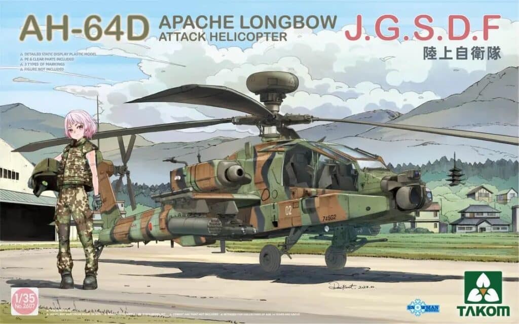 Takom's 35th scale AH-64D Apache Longbow Attack Helicopter J.G.S.D.F