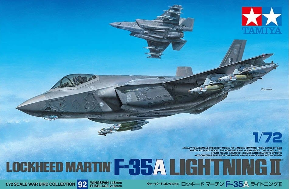 60792 72nd scale Lockheed Martin F-35A Lightning II by Tamiya Box Art