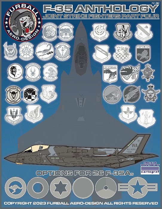 Furball Aero Design July 2023 Decals F-35 Anthology Part IV