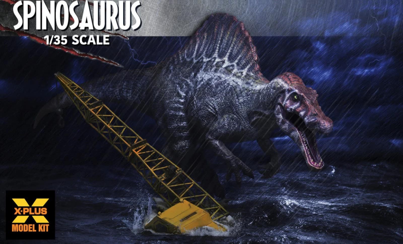 1/35th scale JP III Spinosaurus from X-Plus roars into view...