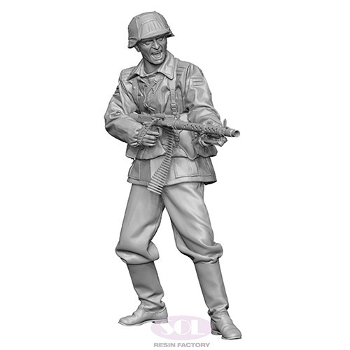 WWII German Infantry MG34 Gunner