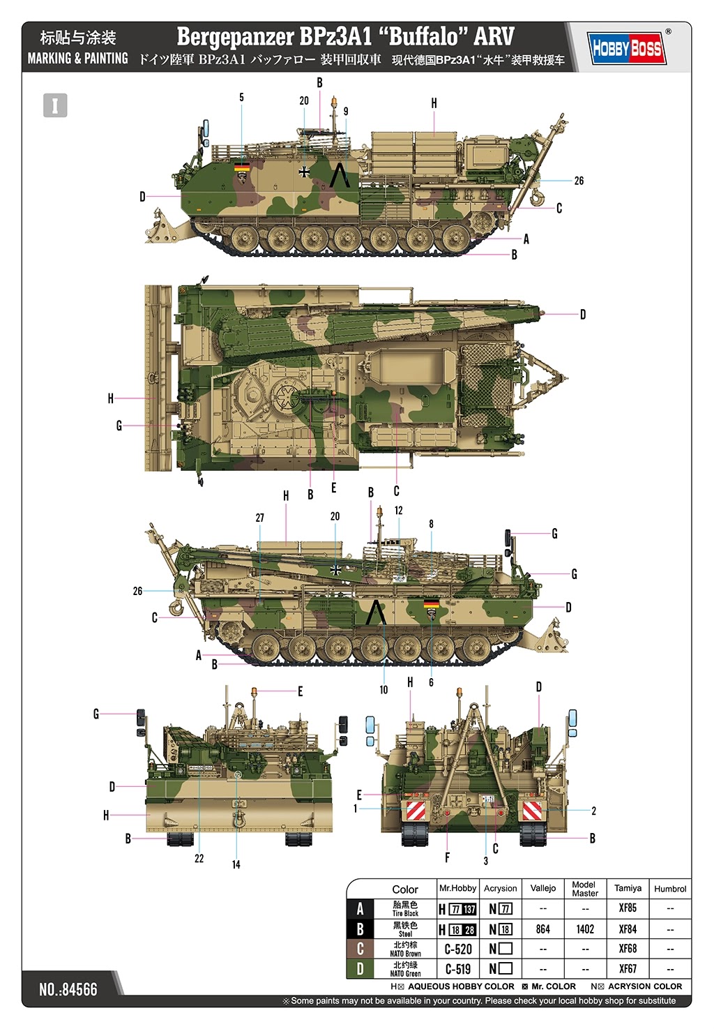 Bergepanzer BPz3A1 “Buffalo” ARV Painting and Marking-2