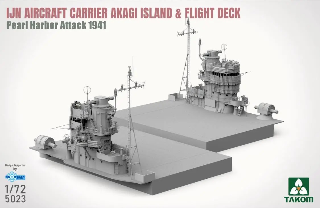 IJN Airplane Provider AKAGI Island & Flying Deck - Pearl Harbour Assault 1941. From Takom-4