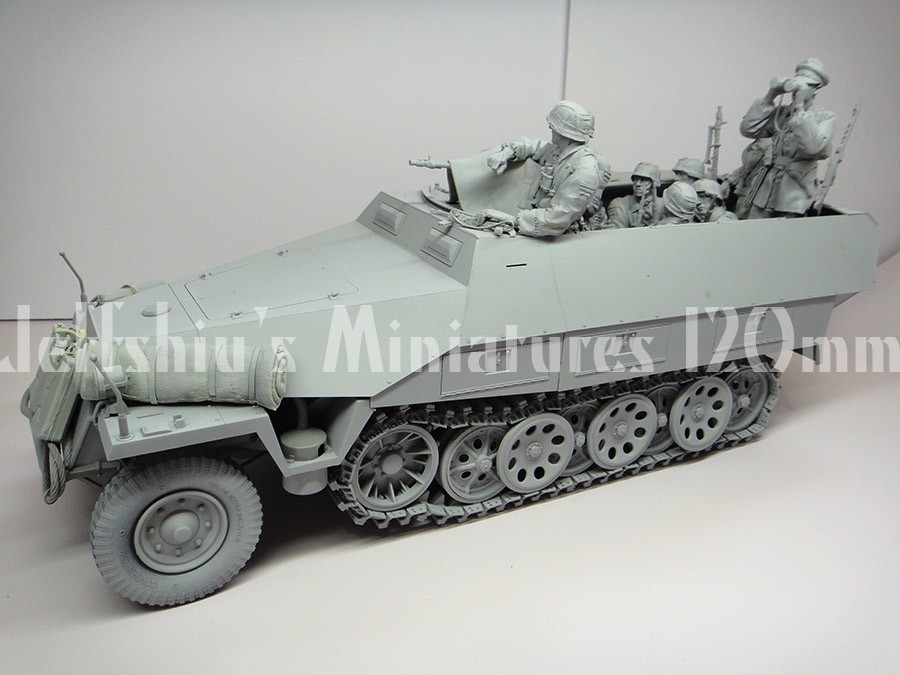 Jeffshiu's Miniatures Releases New Set of 120mm WWII German Halftrack Sd.Kfz. 251/1 Ausf D Riders-2