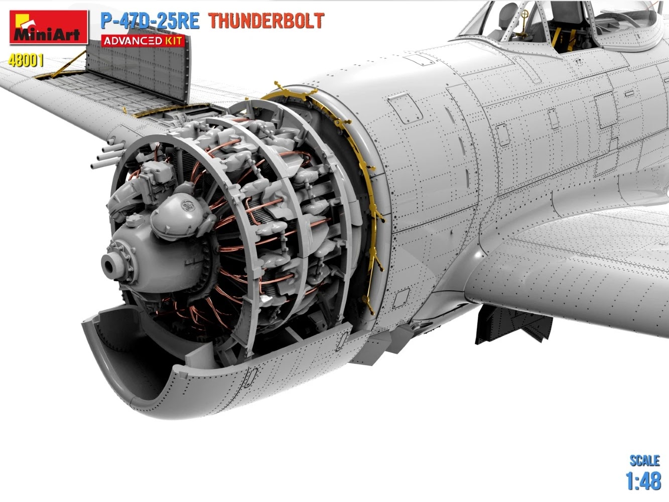MiniArt ups the detail on their P-47D CAD Engine Detail